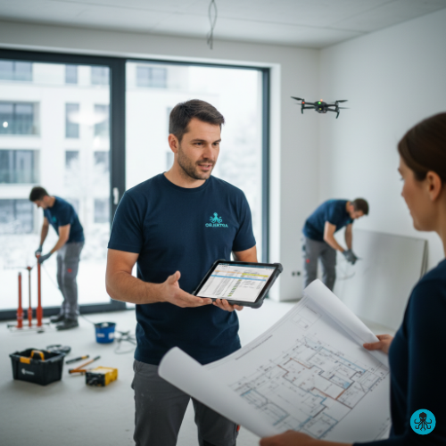 Baustellenservice und Gewerkekoordination bei Sanierung und Neubau.